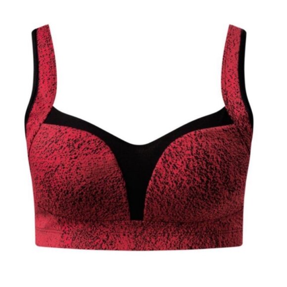 Lululemon Ta Ta‎ Tamer III Sports Bra Jacquard Red Power Luxtreme Supportive Top - Picture 2 of 10
